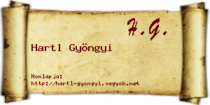 Hartl Gyöngyi névjegykártya