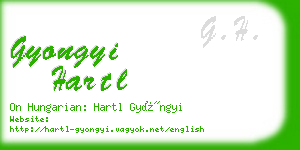 gyongyi hartl business card